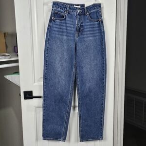 NWT H&M Tapered High Waist Jeans Full Length Size 4
